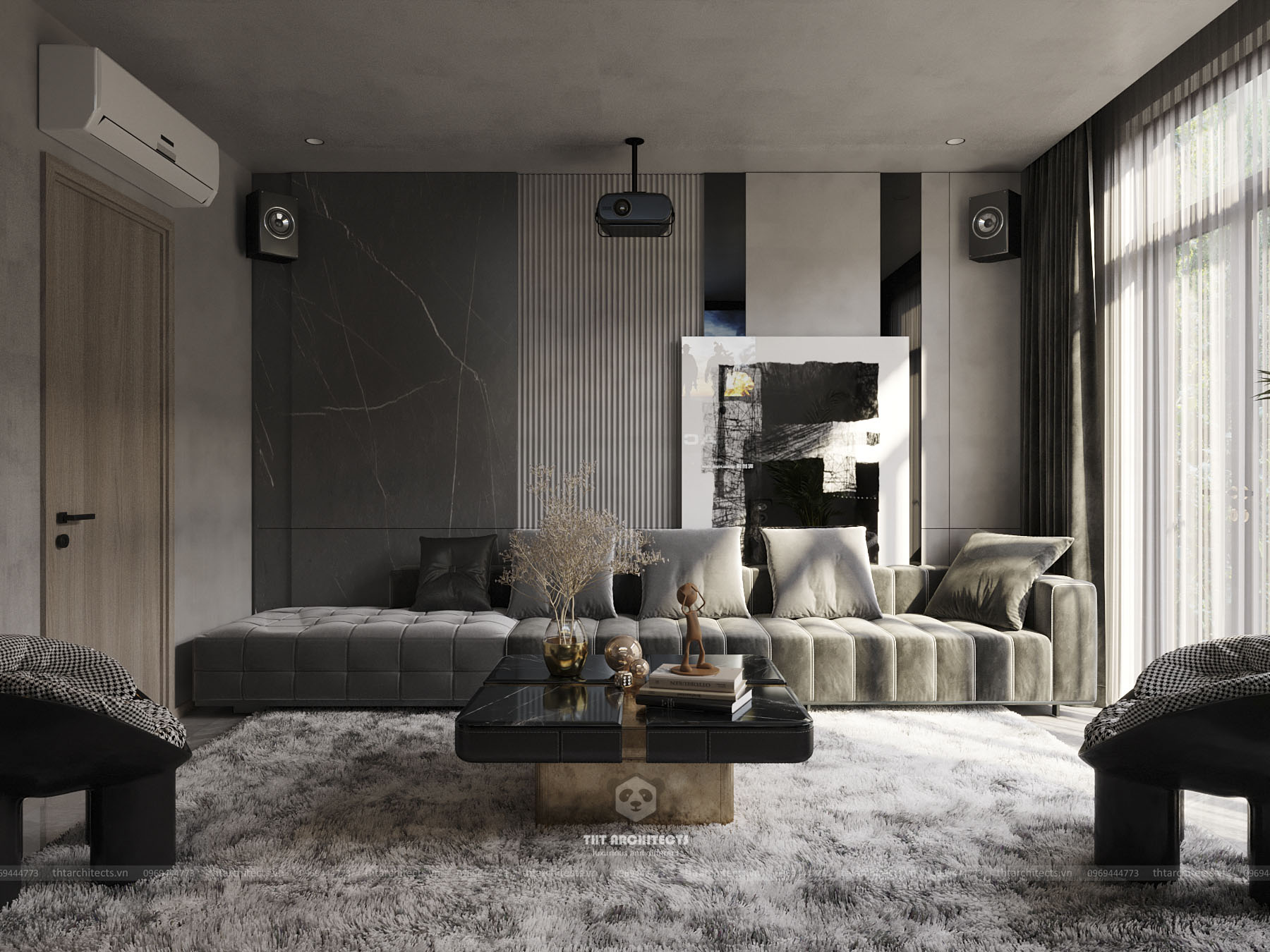 tht architects - Trường villa Bình Thuận - phòng giải trí 02